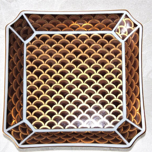 Japanese Art Deco Porcelain Snack Set | Mugs Snack Plate Sugar Bowl - Picture 5 of 14